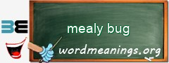 WordMeaning blackboard for mealy bug